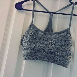Lululemon Athletica Gray Patterned Sports Bra